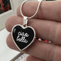 Ciao Bella with Black Heart Pendant Necklace