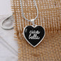 Ciao Bella with Black Heart Pendant Necklace