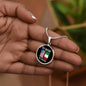 Italian My Nation My Heritage With Circle Pendant Necklace