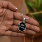 Italian Sweetness of Doing Nothing with Circle Pendant Necklace