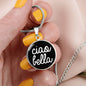Ciao Bella with Black Circle Pendant Necklace