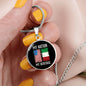 Italian My Nation My Heritage With Circle Pendant Necklace