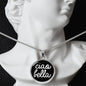 Ciao Bella with Black Circle Pendant Necklace
