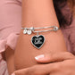Ciao Bella with Heart Charm Bangle in Black