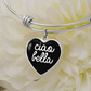 Ciao Bella with Heart Charm Bangle in Black