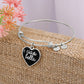 Ciao Bella with Heart Charm Bangle in Black
