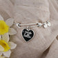 Ciao Bella with Heart Charm Bangle in Black