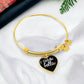 Ciao Bella with Heart Charm Bangle in Black