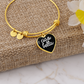 Ciao Bella with Heart Charm Bangle in Black
