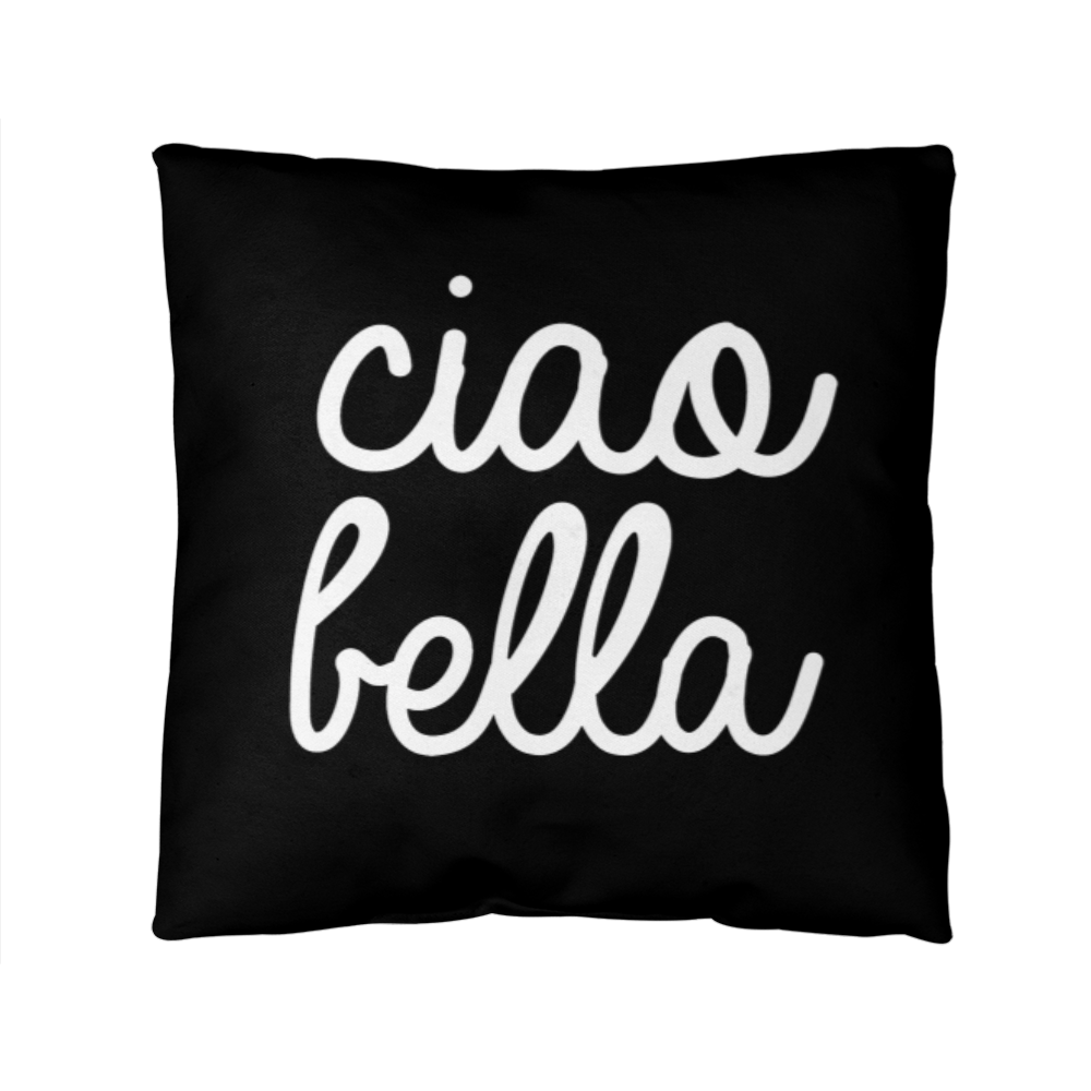 Ciao Bella Pillow Cover with Insert - Black SO