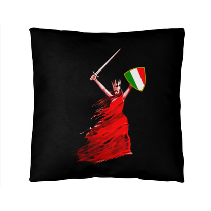 Italian Woman Warrior Throw Pillow with Insert - Decorative Set