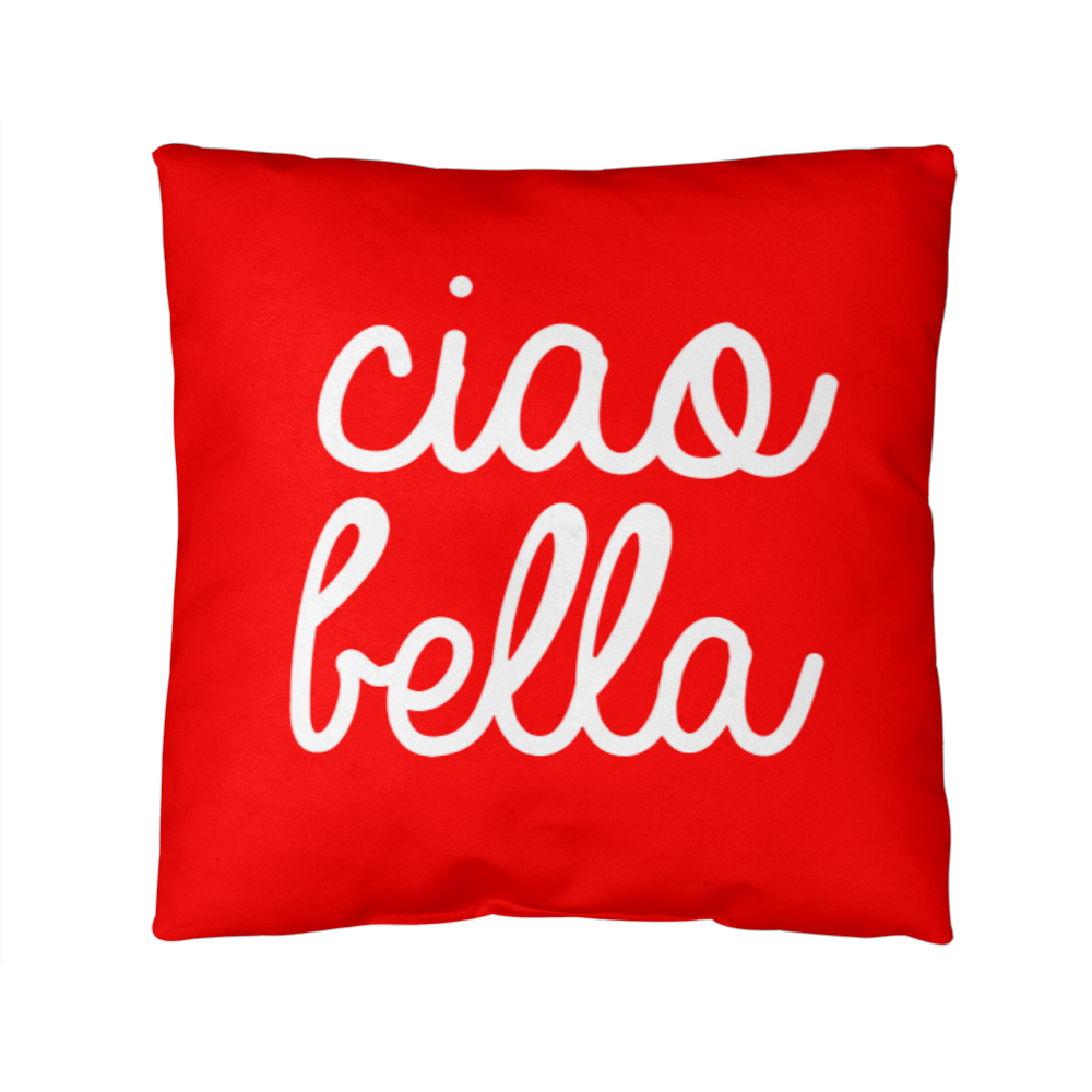 Ciao Bella Throw Pillow Cover with Insert - Red (SO)