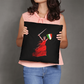 Italian Woman Warrior Throw Pillow with Insert - Decorative Set