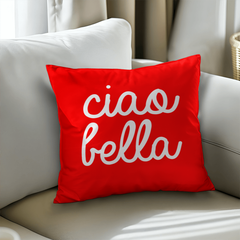 Ciao Bella Throw Pillow Cover with Insert - Red (SO)