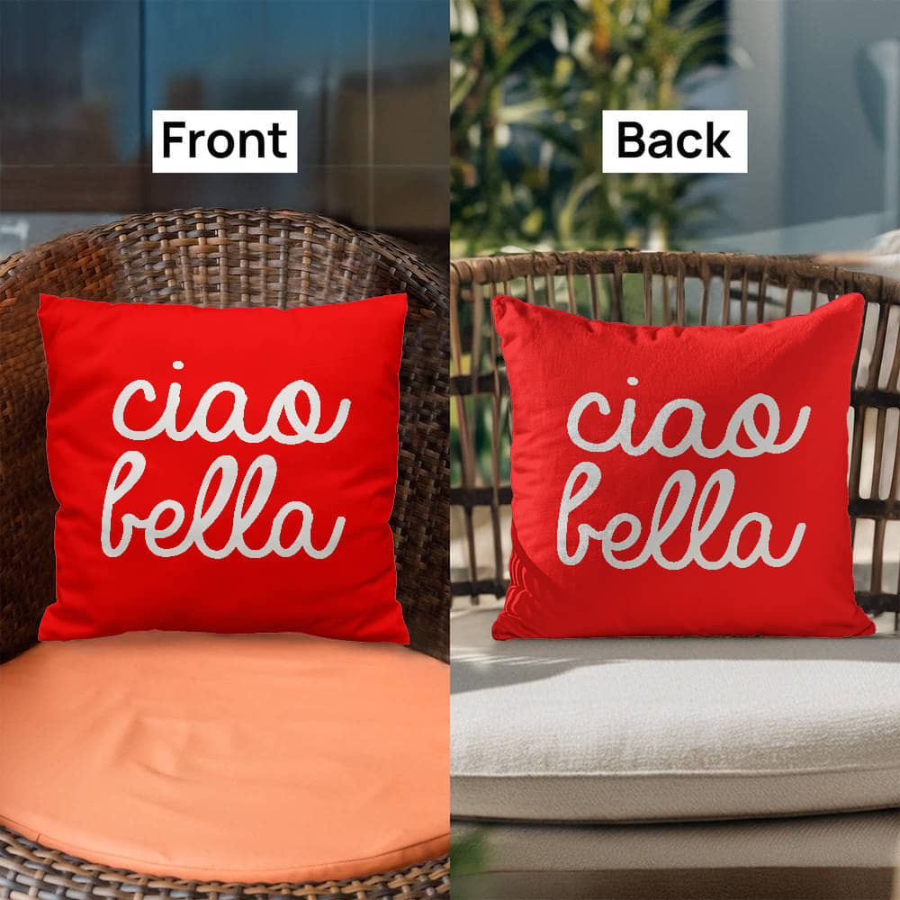 Ciao Bella Throw Pillow Cover with Insert - Red (SO)