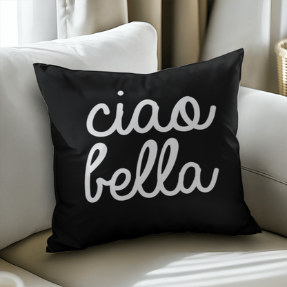 Ciao Bella Pillow Cover with Insert - Black SO