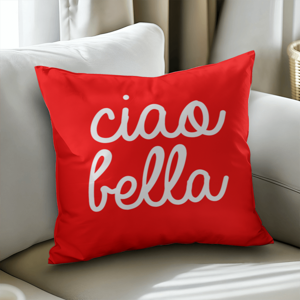 Ciao Bella Throw Pillow Cover with Insert - Red (SO)
