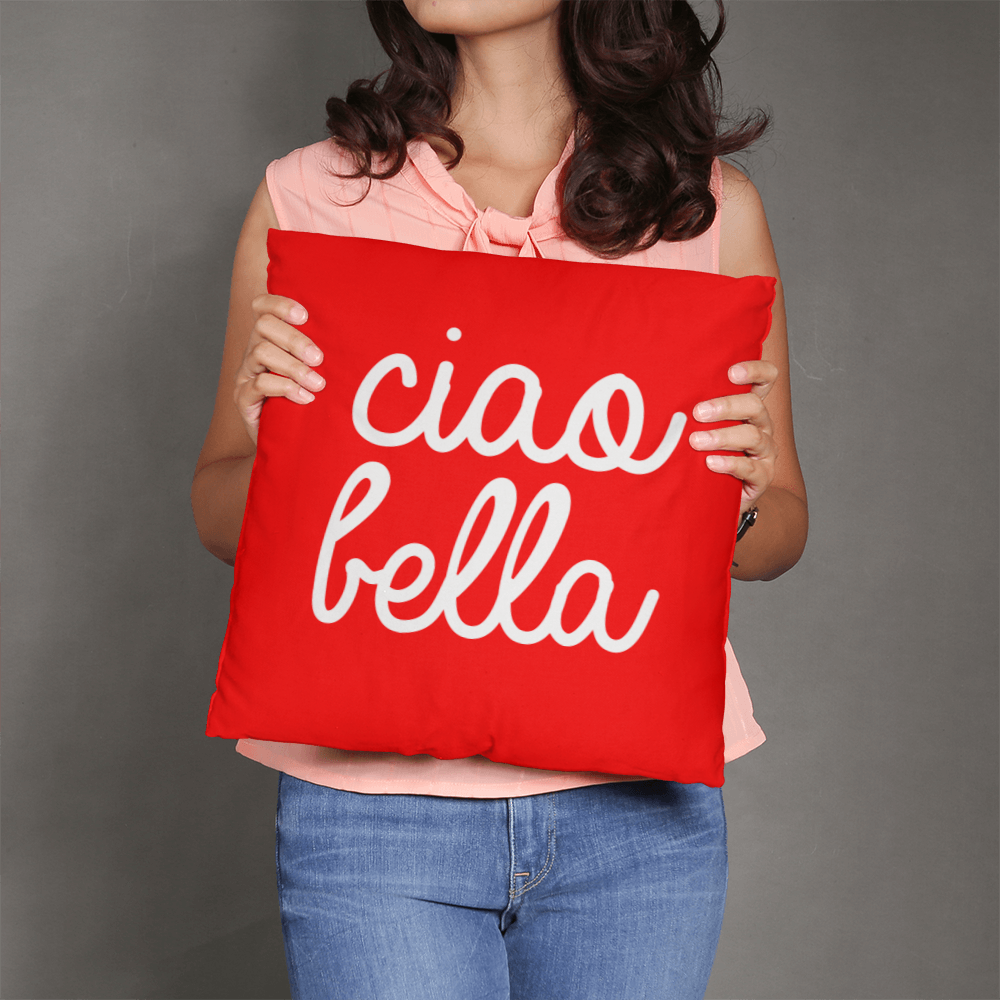 Ciao Bella Throw Pillow Cover with Insert - Red (SO)