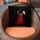 Italian Woman Warrior Throw Pillow with Insert - Decorative Set
