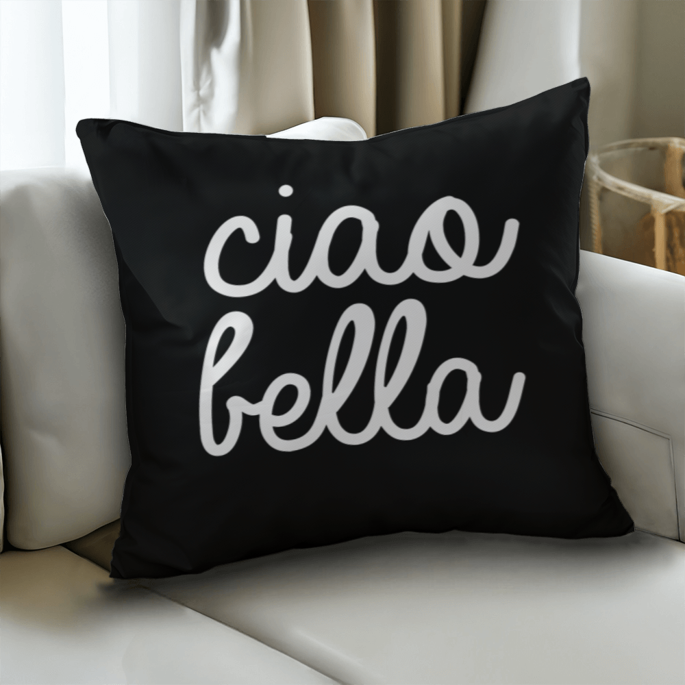 Ciao Bella Pillow Cover with Insert - Black SO