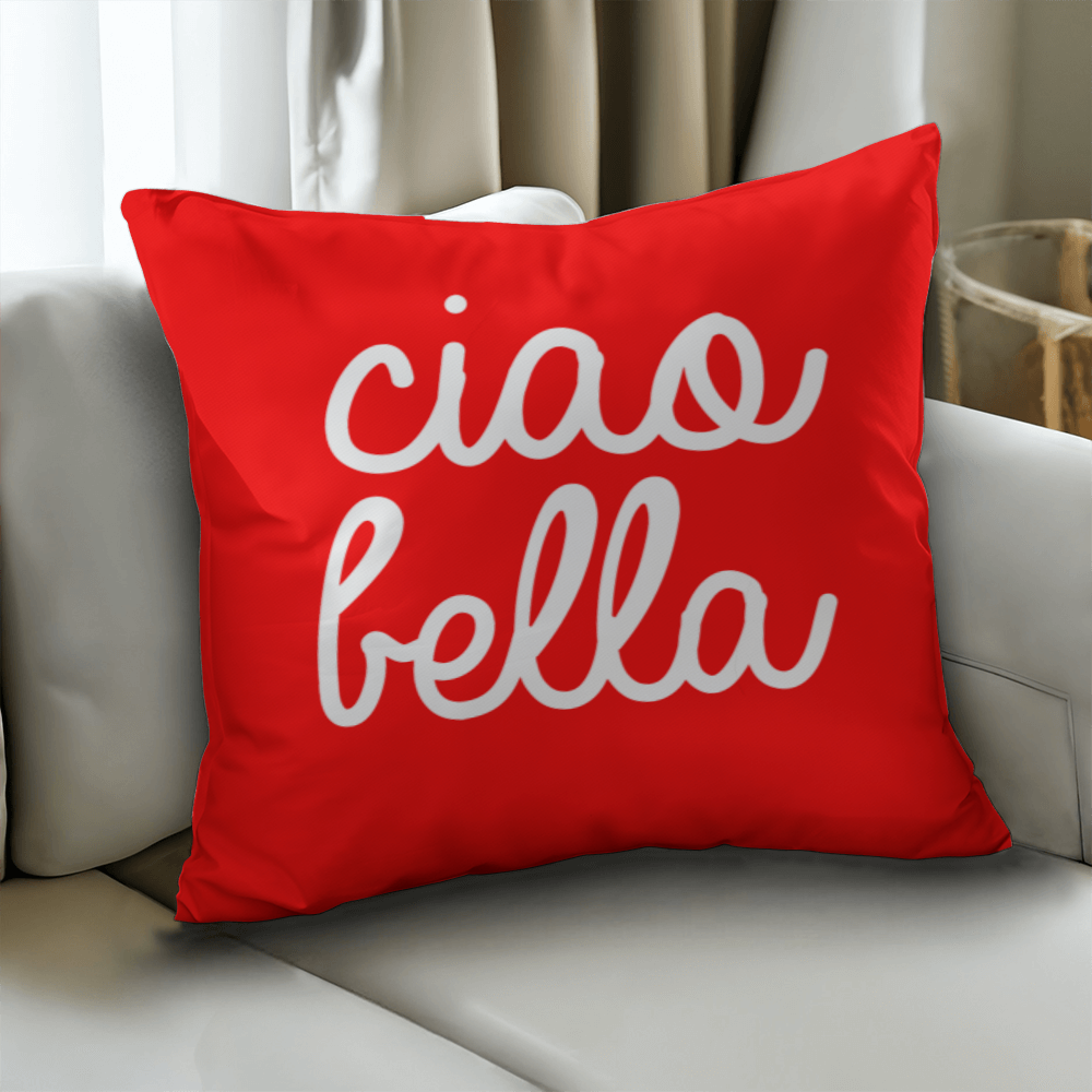 Ciao Bella Throw Pillow Cover with Insert - Red (SO)