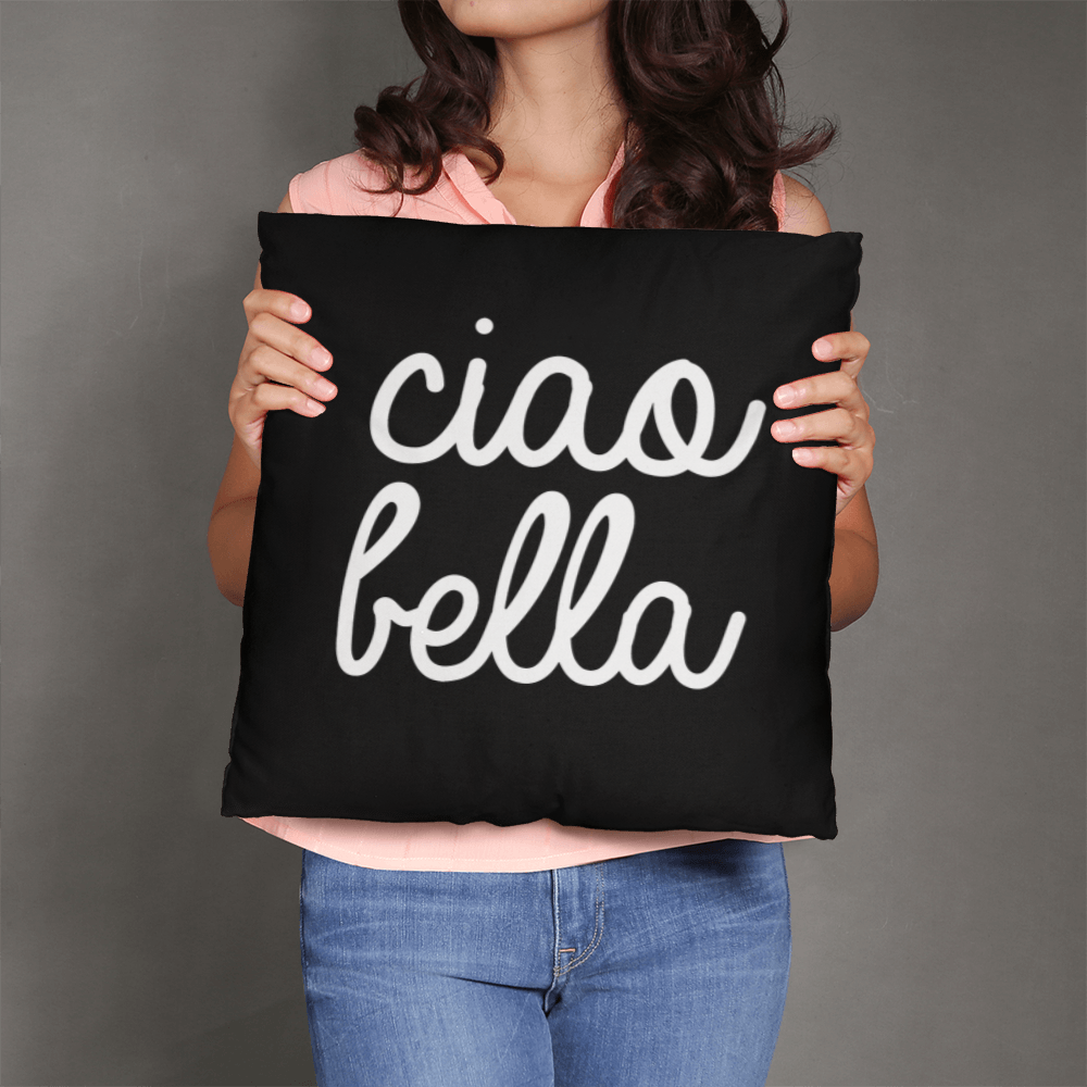 Ciao Bella Pillow Cover with Insert - Black SO