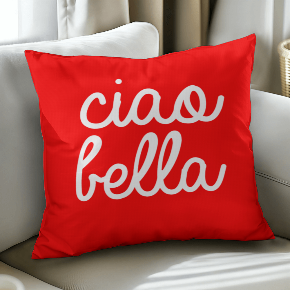Ciao Bella Throw Pillow Cover with Insert - Red (SO)