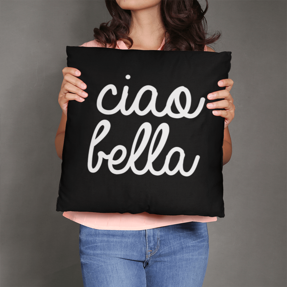 Ciao Bella Pillow Cover with Insert - Black SO