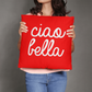 Ciao Bella Throw Pillow Cover with Insert - Red (SO)