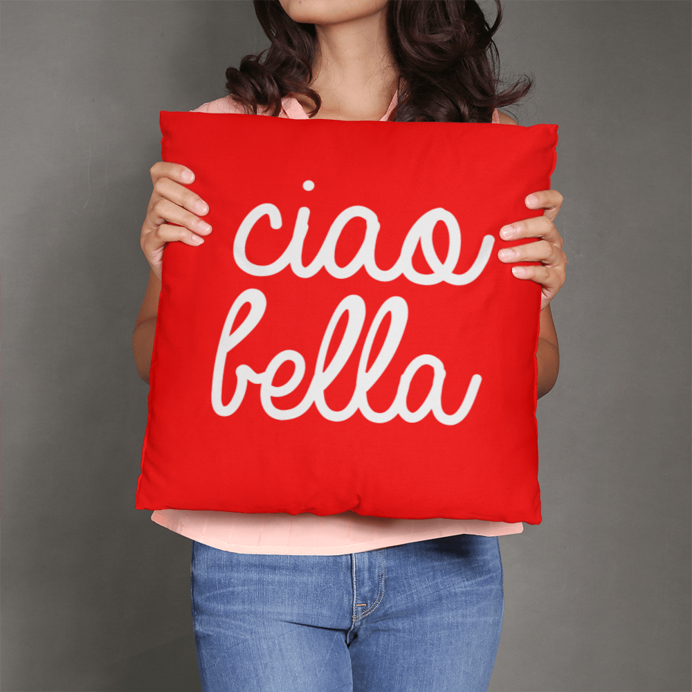 Ciao Bella Throw Pillow Cover with Insert - Red (SO)