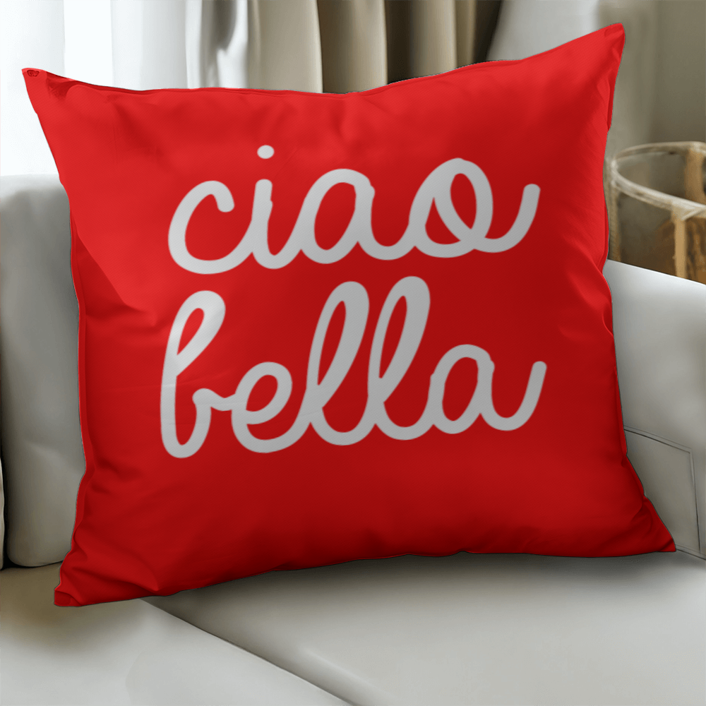 Ciao Bella Throw Pillow Cover with Insert - Red (SO)