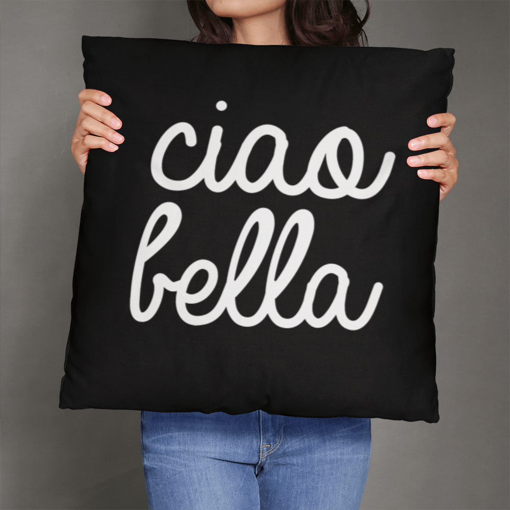 Ciao Bella Pillow Cover with Insert - Black SO