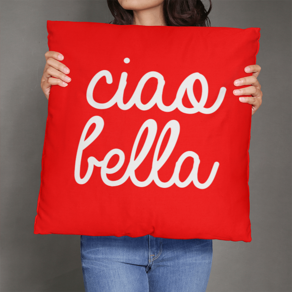 Ciao Bella Throw Pillow Cover with Insert - Red (SO)