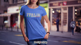 Italian Shirts- Women’s Italy V-Neck T-Shirt Style with Italia Design