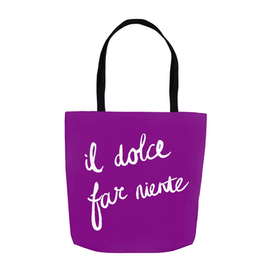 Sweetness of Doing Nothing Tote Bag - Purple