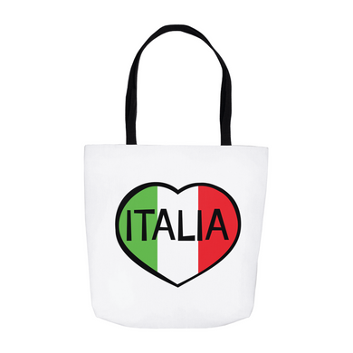 Italia Heart Tote Bag - White