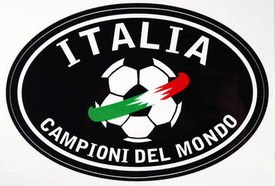 Italia Soccer Decal Sticker - Black