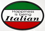 Happiness is Being Italian Decal Sticker