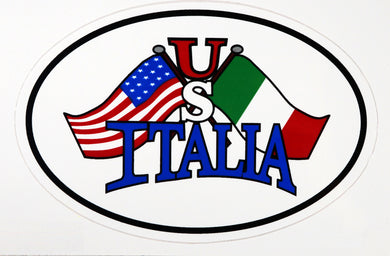 US Italia Flags Decal Sticker