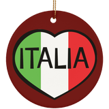 SUBORNC Ceramic Circle Ornament - Italia Heart