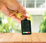 Ciao Bella Keychain - Black Embossed Leather with Flag