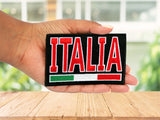 Italia with Flag Iron On Patch