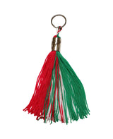Italian Flag 6" Tassel Keychain with Ciao Bella Engraving