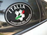 Italia Soccer Decal Sticker - Black