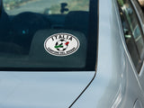 Italia Soccer Decal Sticker - White
