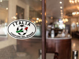 Italia Soccer Decal Sticker - White