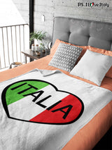Italia Heart Fleece Blanket