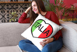Italia Heart Pillow Cover with Insert