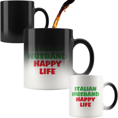 Italian Husband Happy Life Color Changing Mug