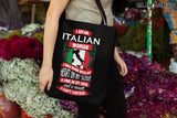 Italian Woman Tote Bag - Black